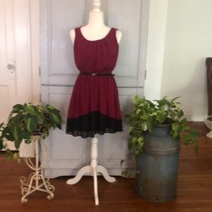 IZ Byer Red & Black Mini Party Dress